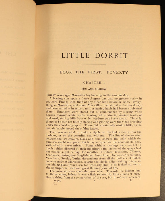 1912 Little Dorrit by Charles Dickens Antique Fiction Book Gresham V12