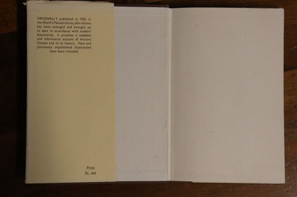 1939 Ancient Greece by Stanley Casson 1st Edition - Antique History Book