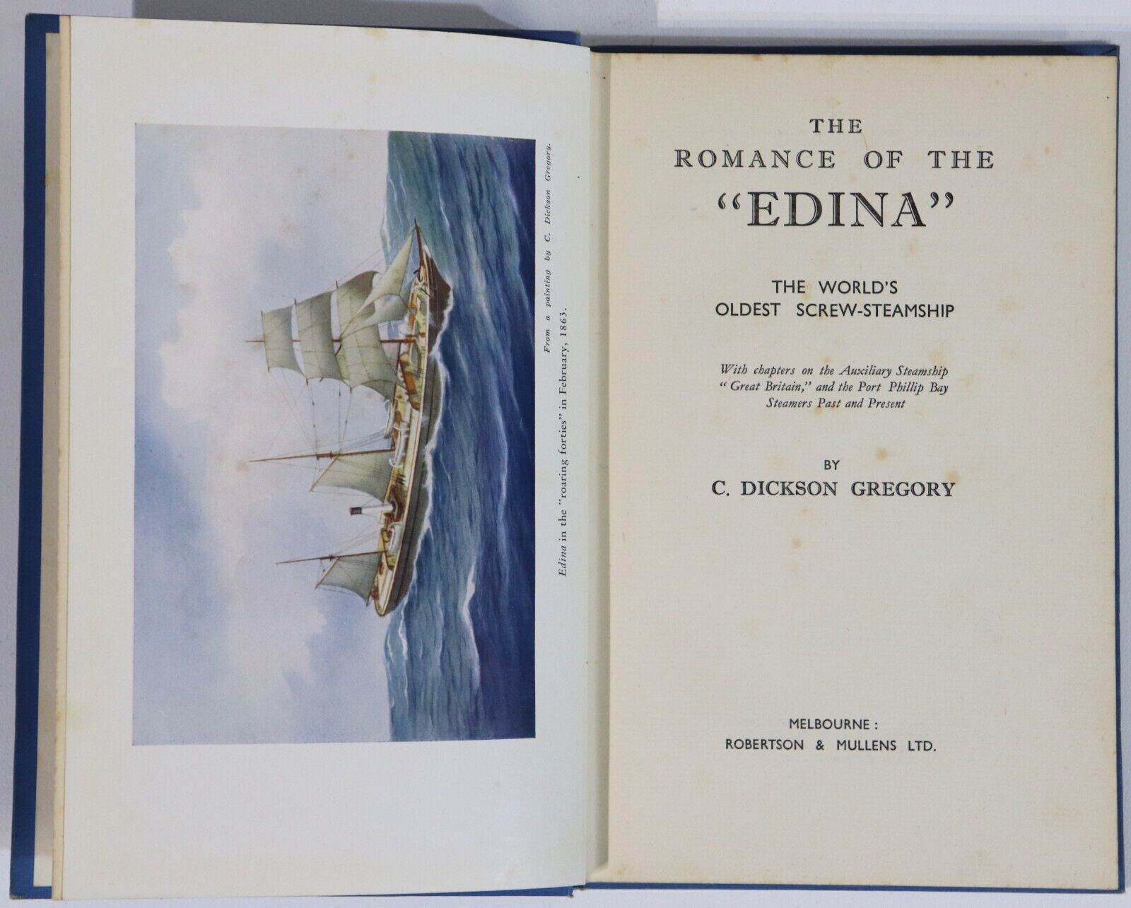 1935 The Romance Of The "Edina" Antique Australian Maritime History Book - 0