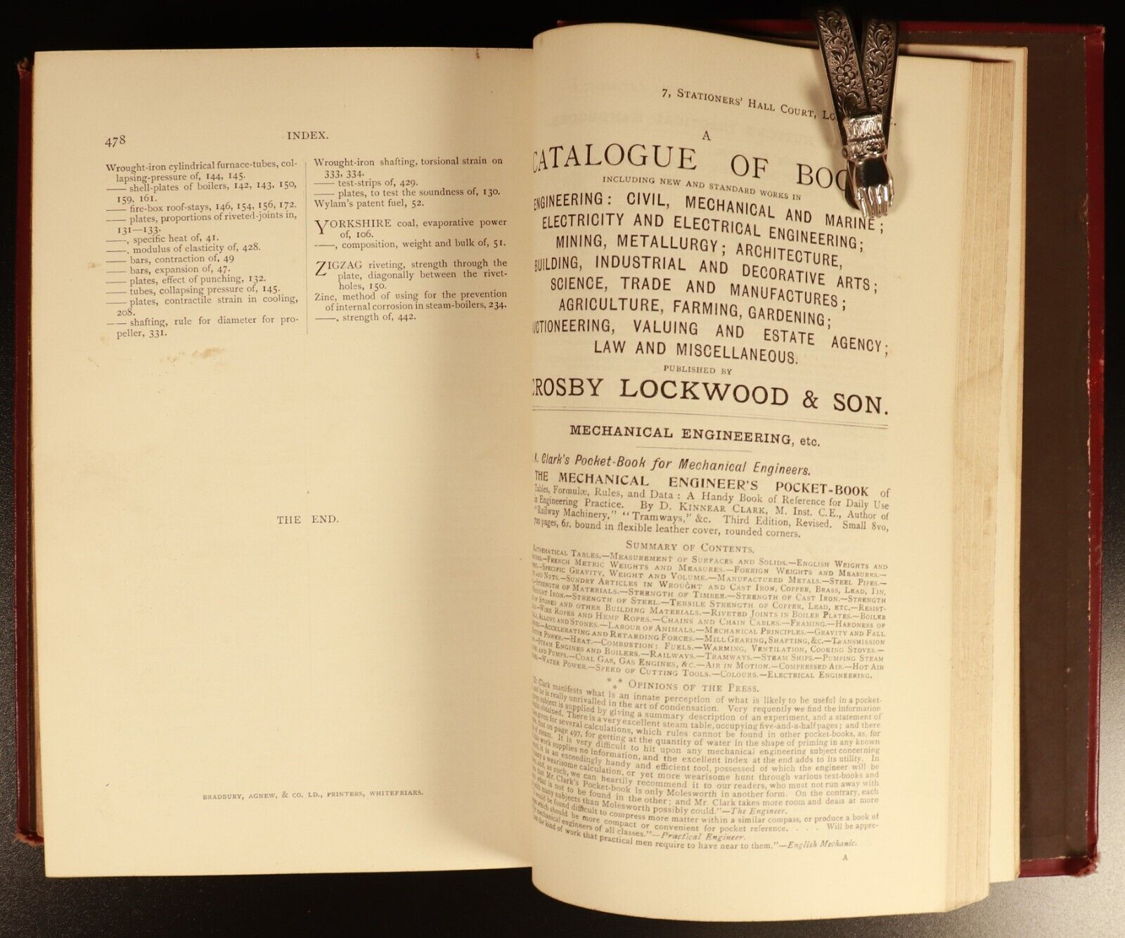 1896 The Practical Engineer's Handbook Walter S. Hutton Antique Reference Book