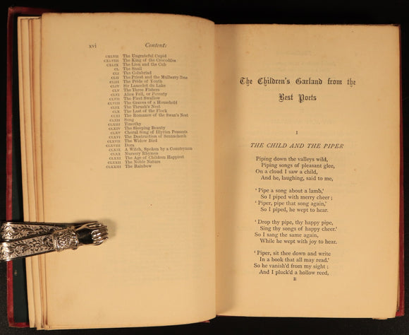1864 The Childrens Garland Poetry Selected by C. Patmore Antique Childrens Book