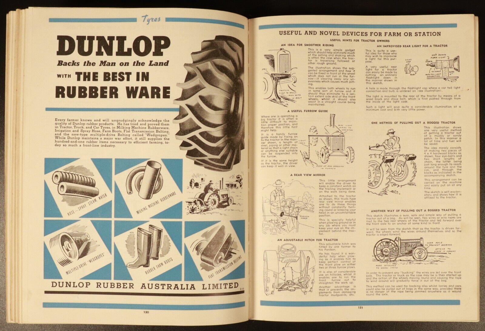 1945 Handy Farm Home Devices How To Make Them Antique Australian Self Help Book