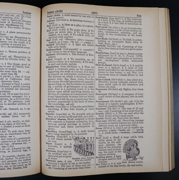 1963 Webster's Home University Dictionary Large Vintage Reference Book