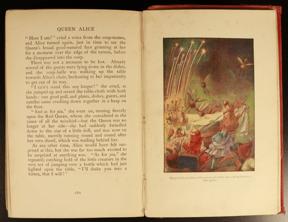 1911 Alice's Adventures In Wonderland L Carroll & J Tenniel Antique Fiction Book