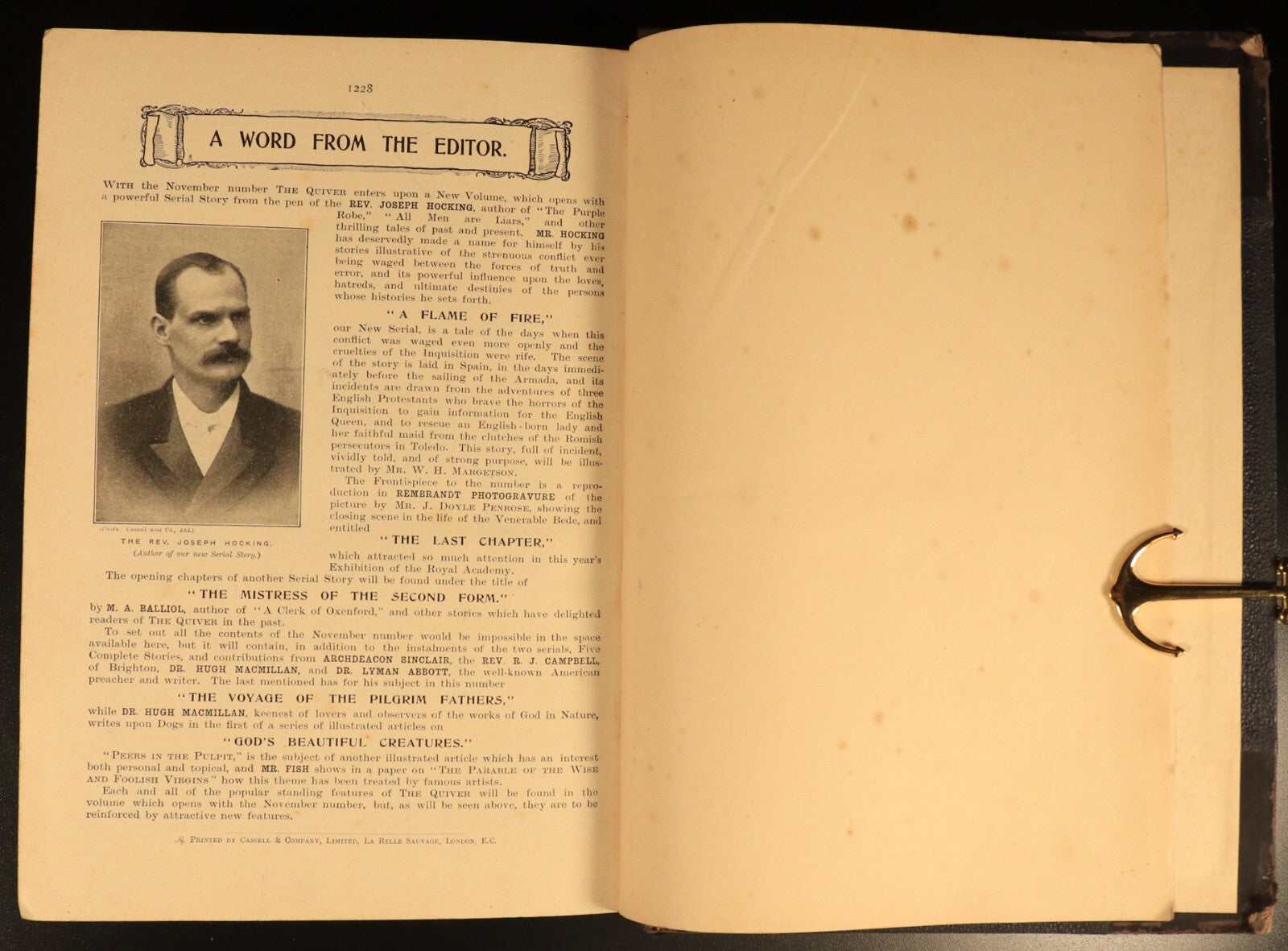 1902 The Quiver: An Illustrated Magazine Antique British Literature Book