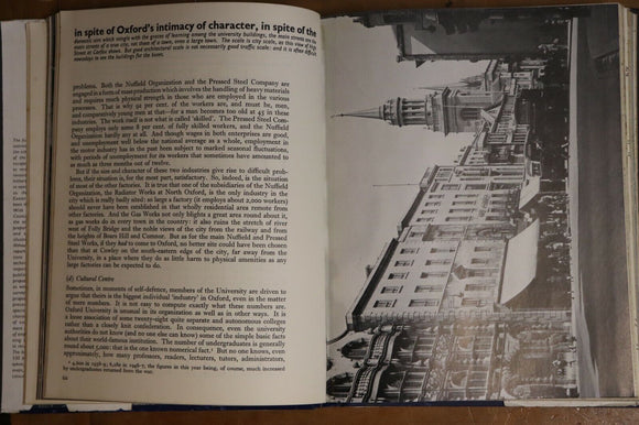 1948 Oxford Replanned by Thomas Sharp Town Planning Post WW2 History Book