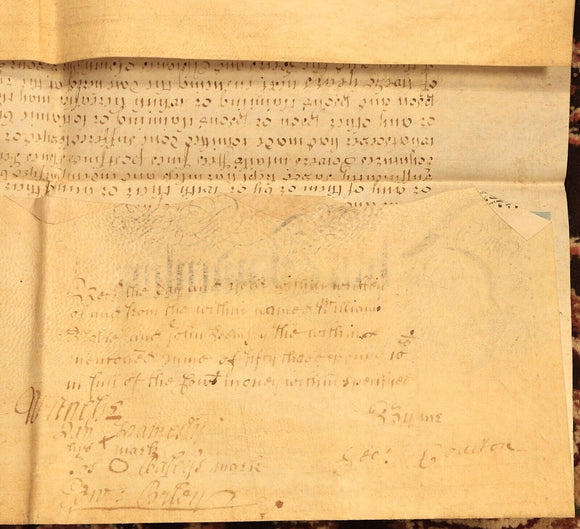 1711 Indenture Conveyance English Legal Document Manuscript Vellum Lease June