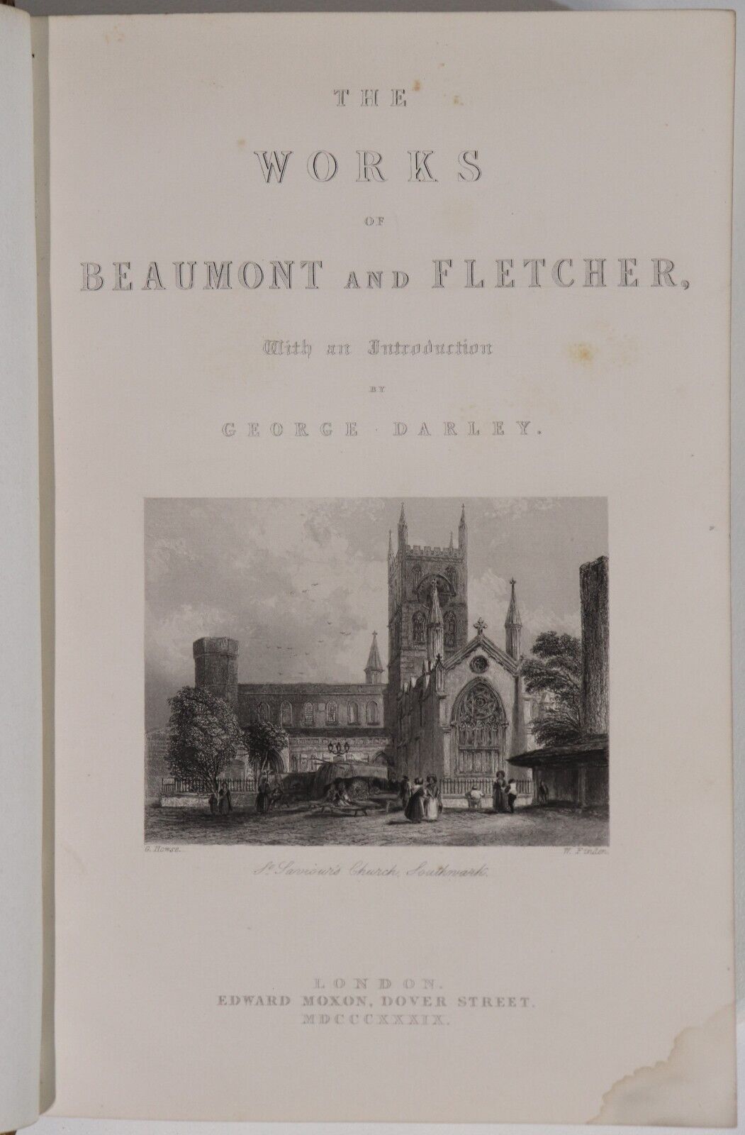 1856 The Works Of Beaumont & Fletcher by G. Darley Antique Literature Book