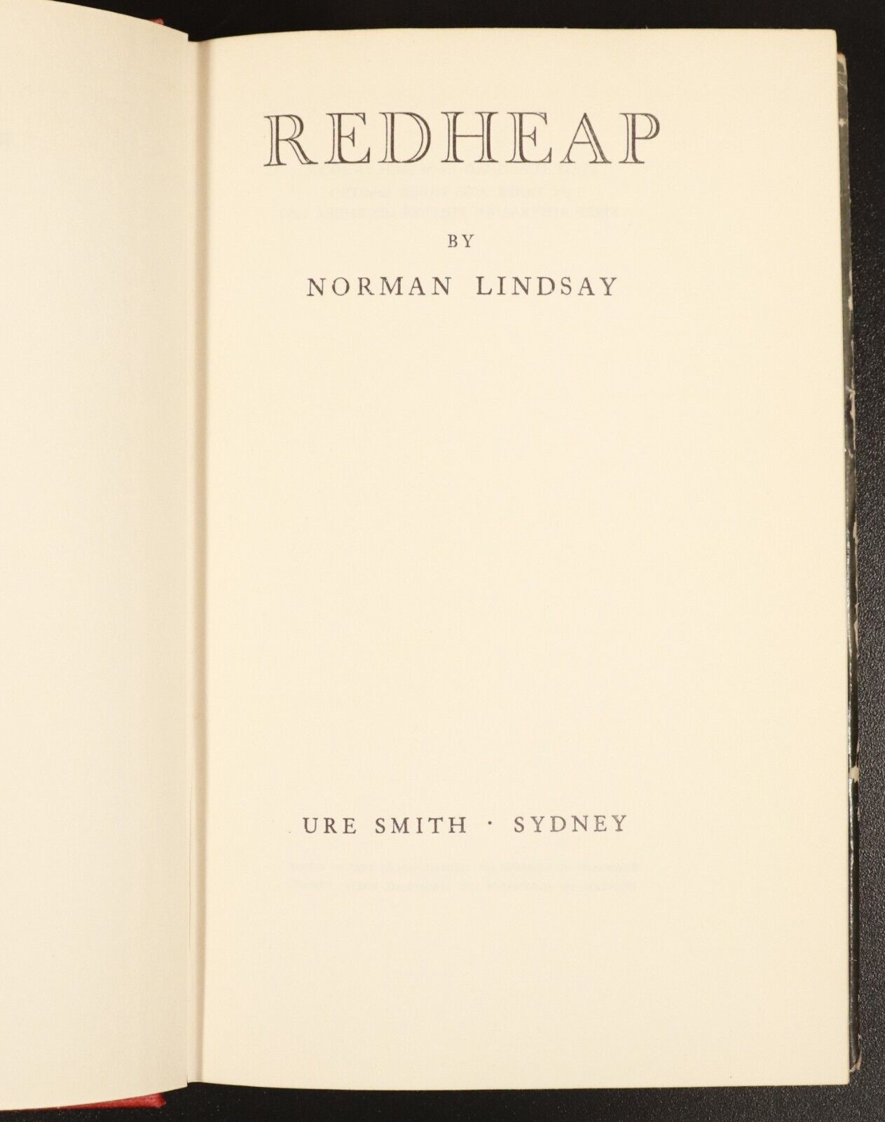 1959 Redheap: A Novel by Norman Lindsay Australian Fiction Book w/Dustjacket