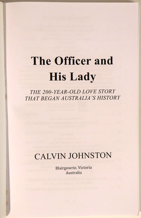 2019 The Officer & His Lady by C. Johnston Australian Colonial History Book