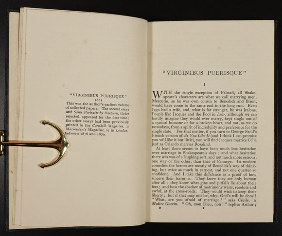 1925 Virginibus Puerisque Robert Louis Stevenson Antique Scottish Fiction Book