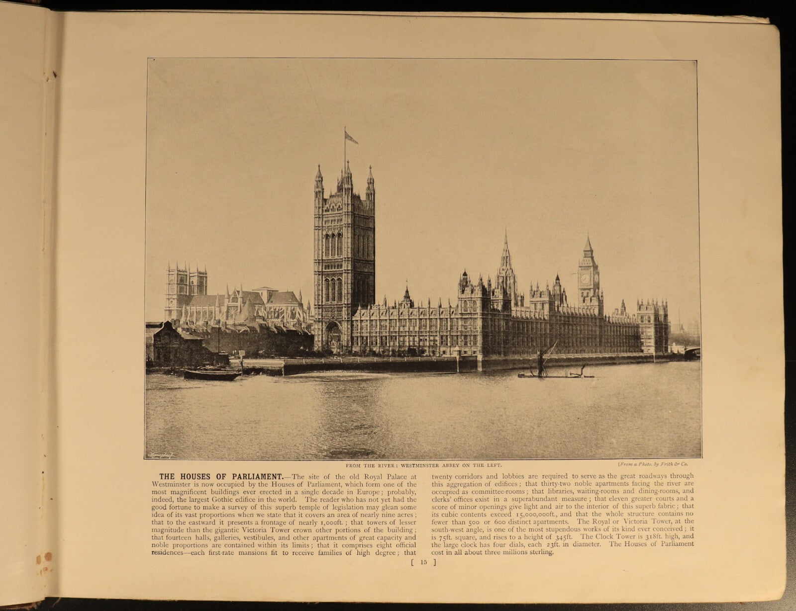 1896 Round London Album Of Photographs Antique British History Book G. Newnes