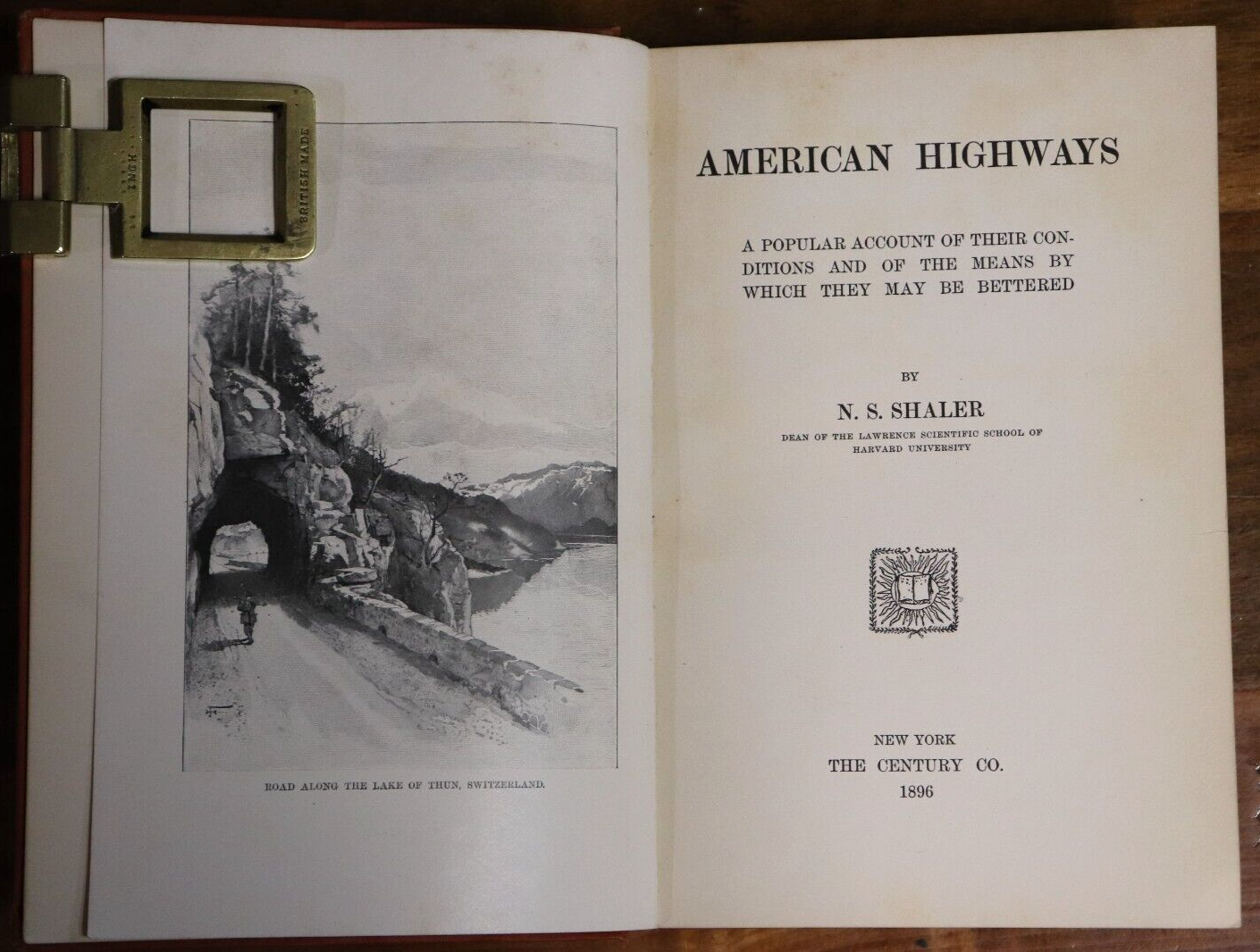 1896 American Highways by N.S. Shaler Antique American History Book 1st Ed. - 0