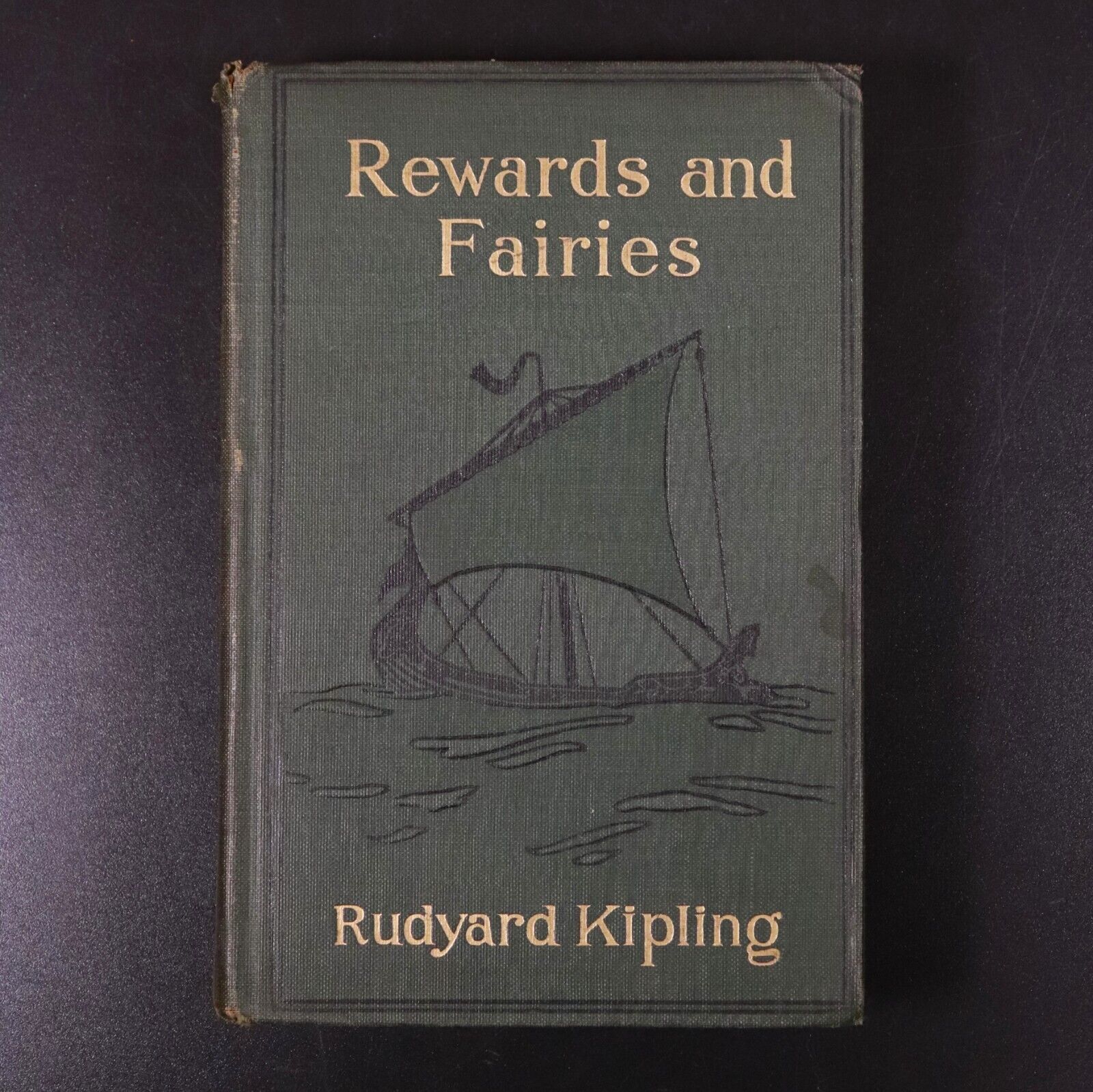 1919 Rewards and Fairies by Rudyard Kipling Antique Fiction Book Illustrated