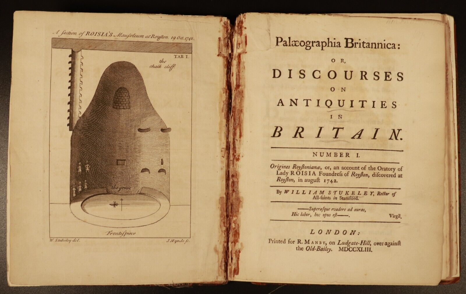 1743 Palaeographia Britannica Discourses On Antiquities Britain Antiquarian Book