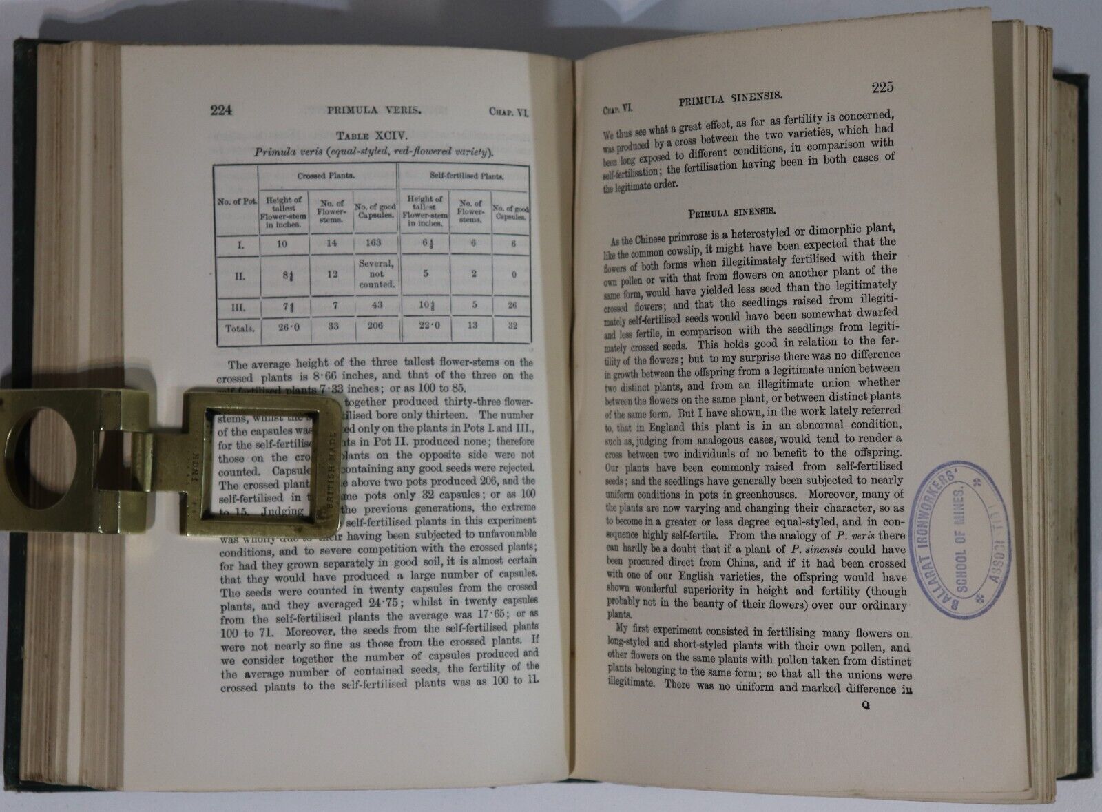 1891 Effects Of Cross & Self Fertilisation by Charles Darwin Antiquarian Book