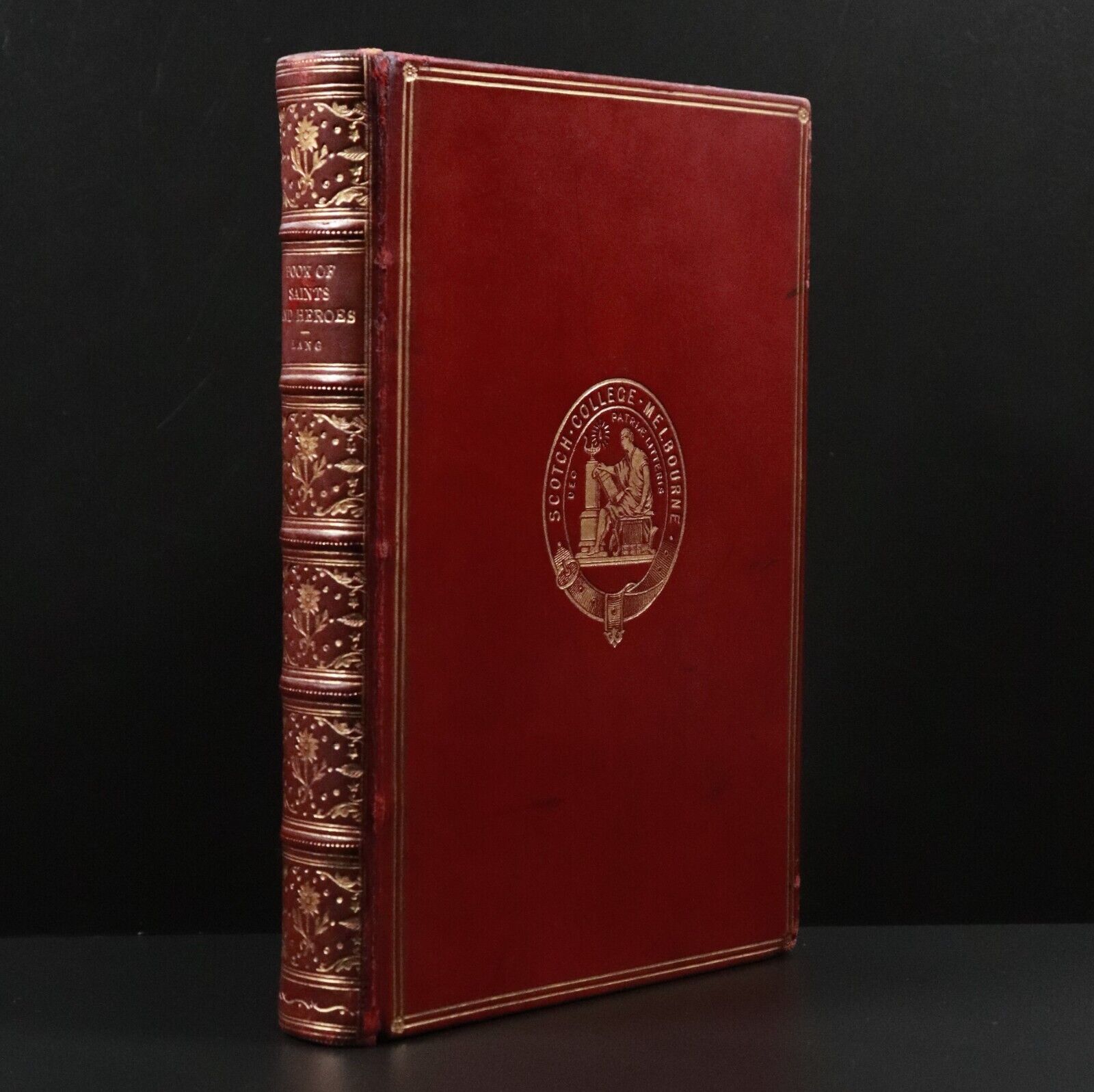 1921 The Book Of Saints & Heroes by Mrs Lang Antique Scottish Fiction Book