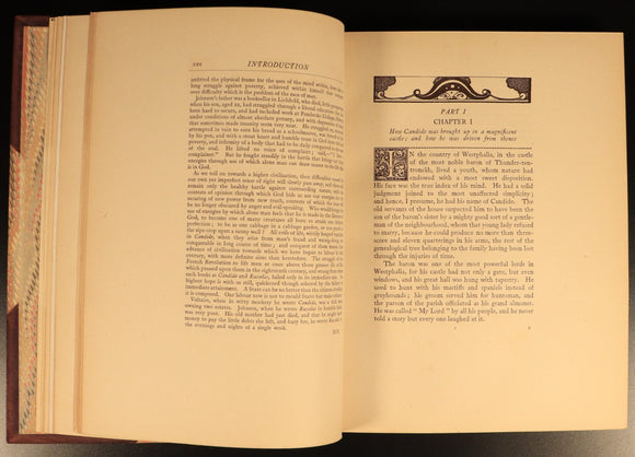 Candide Or The Optimist by Voltaire c1920 Antique French Philosophy Book