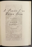 1990 A Place I've Never Been by David Leavitt 1st Edition American Fiction Book-3