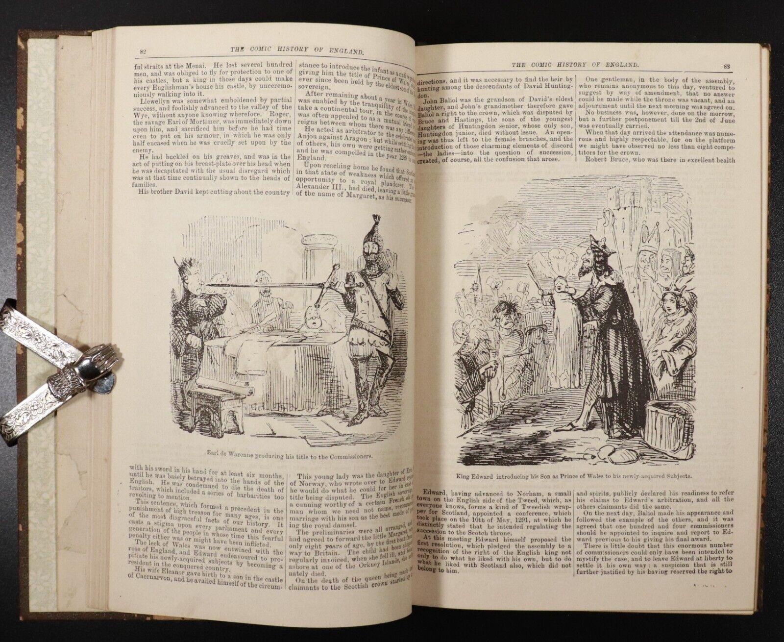 c1895 The Comic History Of England by G.A. A'Beckett Antique History Book