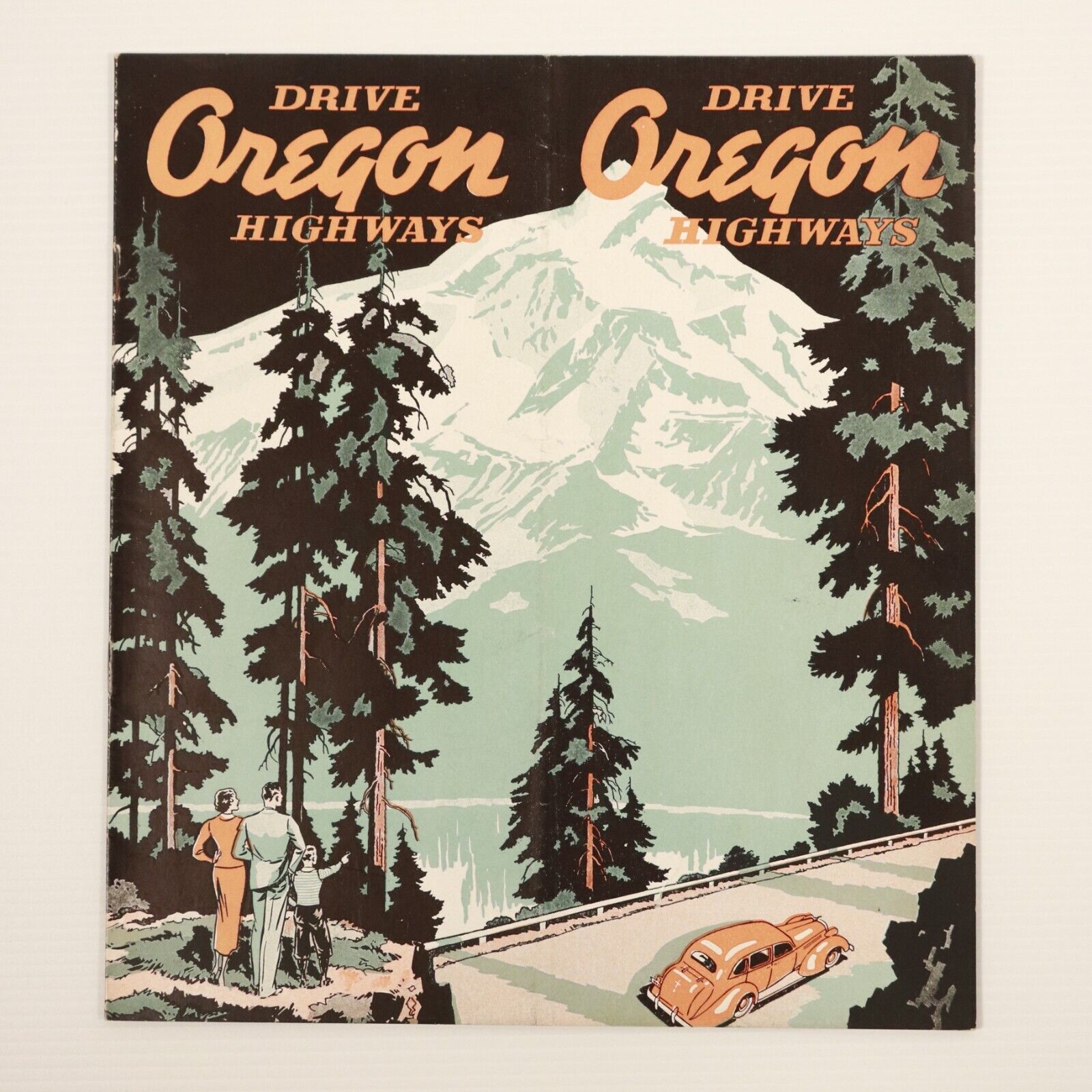 c1935 Drive Oregon Highways Antique Tourism Brochure American History Ephemera