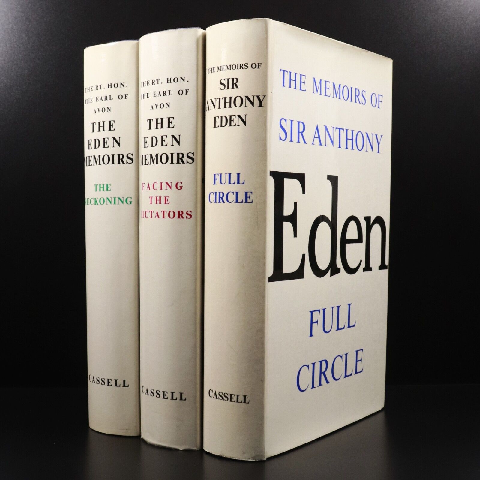 1960 3vol The Eden Memoirs by The Earl Of Avon WW2 Military History Book Set