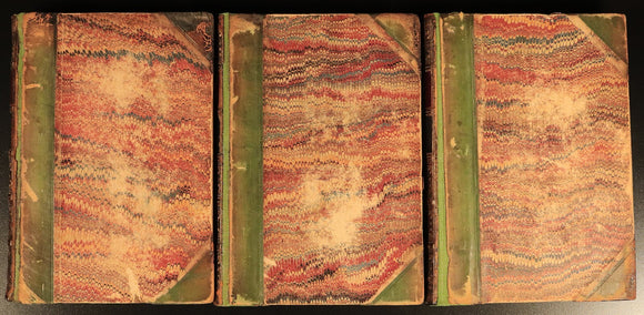 1852 3vol History Of Henry Esmond by Thackeray Antique Fiction Book Set 1st Ed.