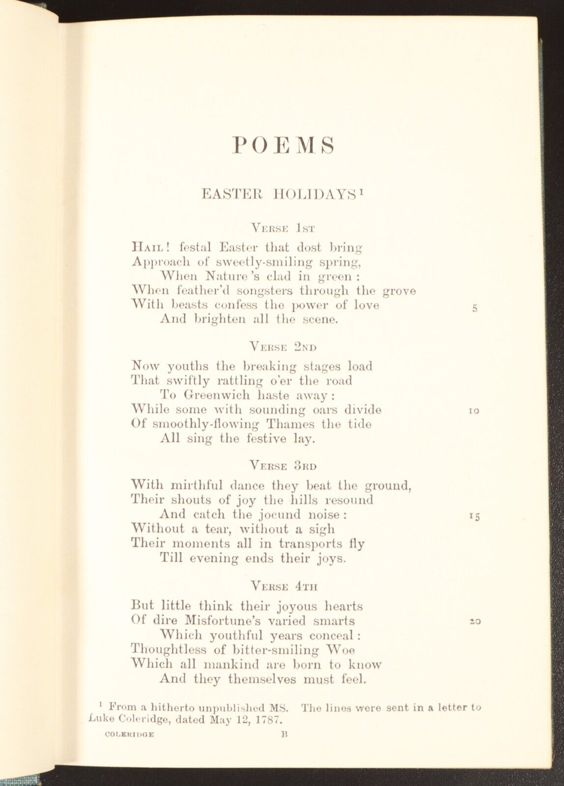 1921 The Poems Of Samuel Taylor Coleridge Antique Poetry Book Oxford Edition