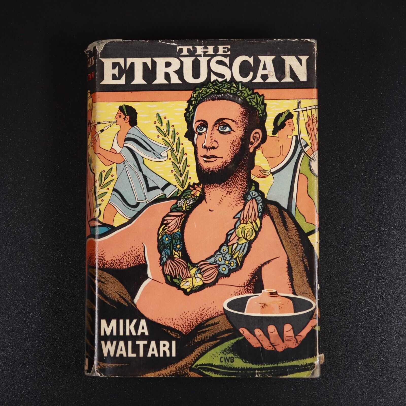 1957 The Etruscan by Mika Waltari Vintage Fiction Book Dustjacket