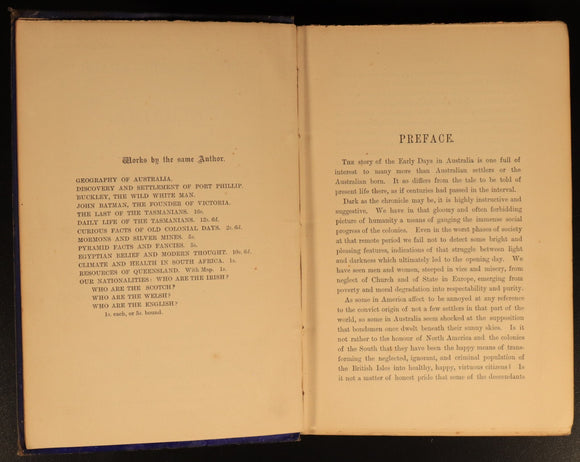 1882 First Twenty Years Of Australia Antiquarian Australian History Book Bonwick