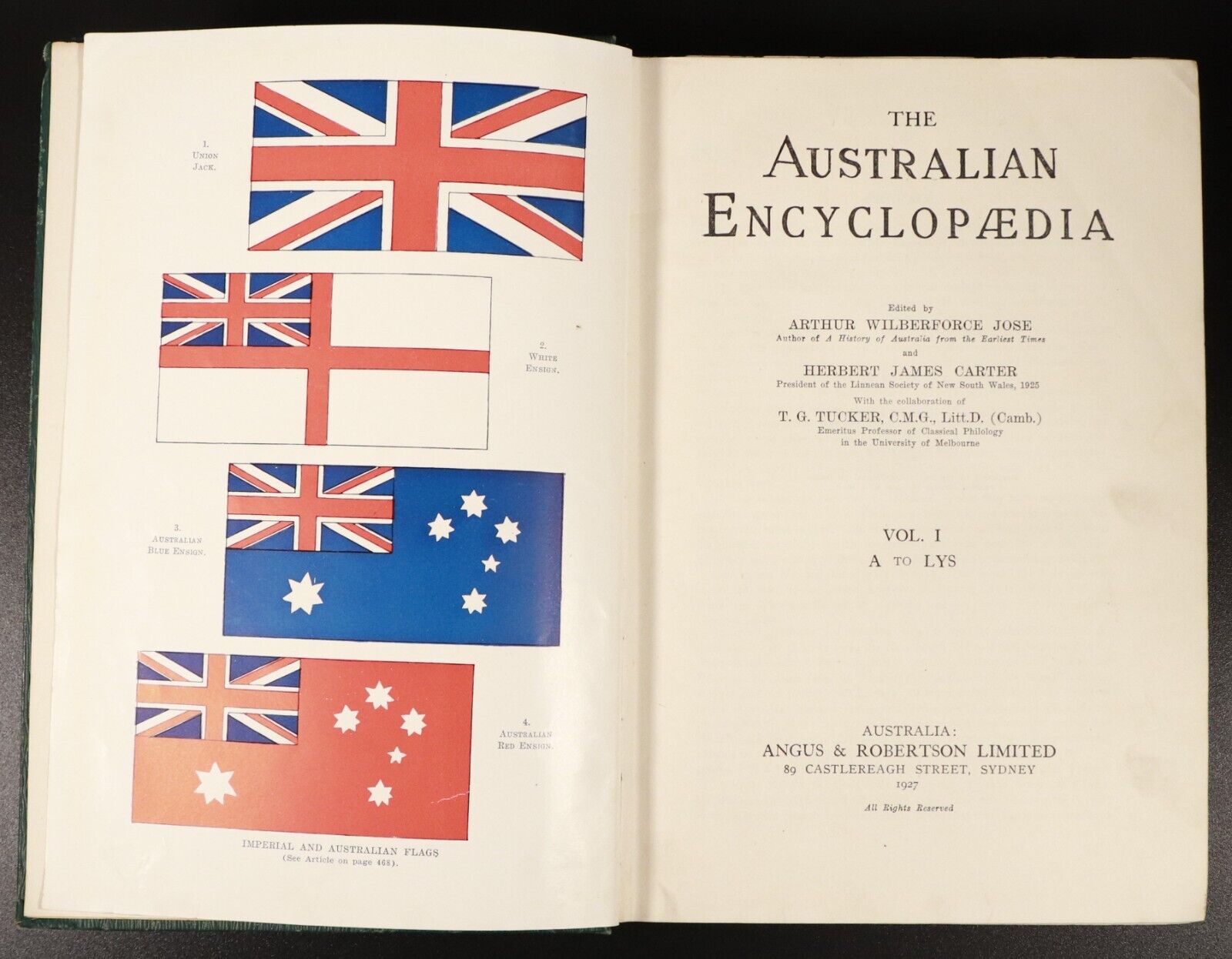 1926 2vol The Australian Encyclopaedia Antique Reference Book Set Illustrated