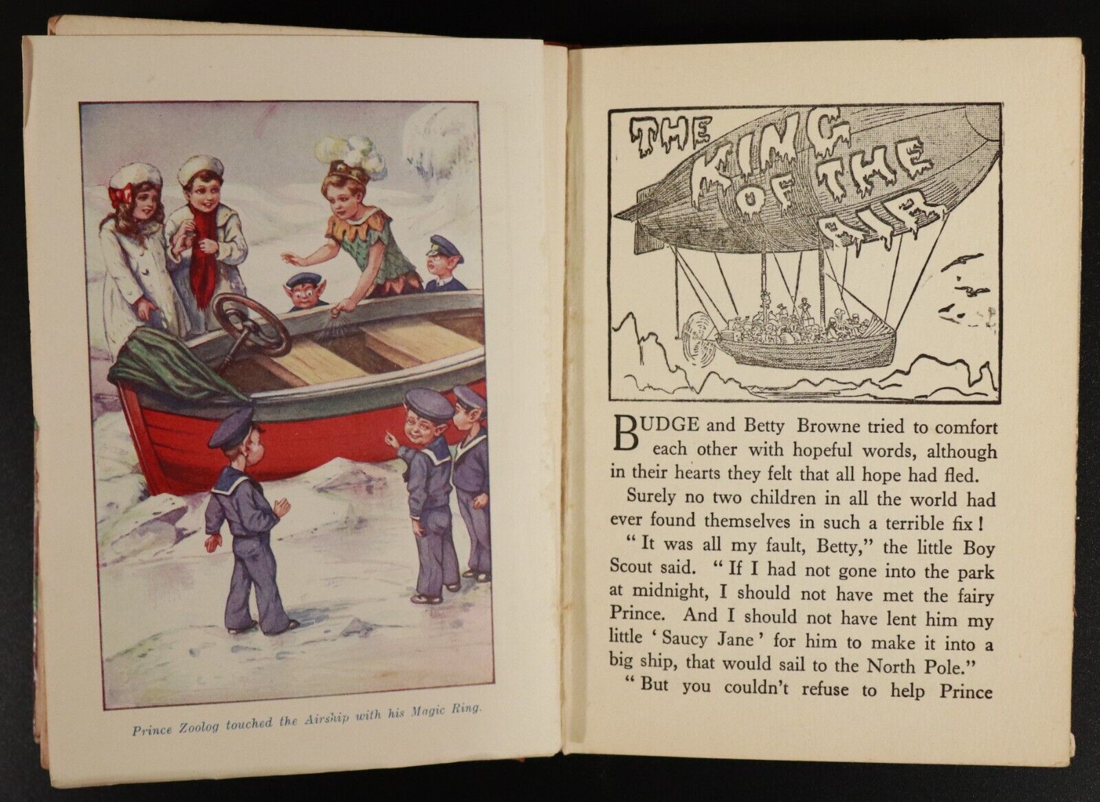 c1935 Budge & Betty At The North Pole Antique British Childrens Book