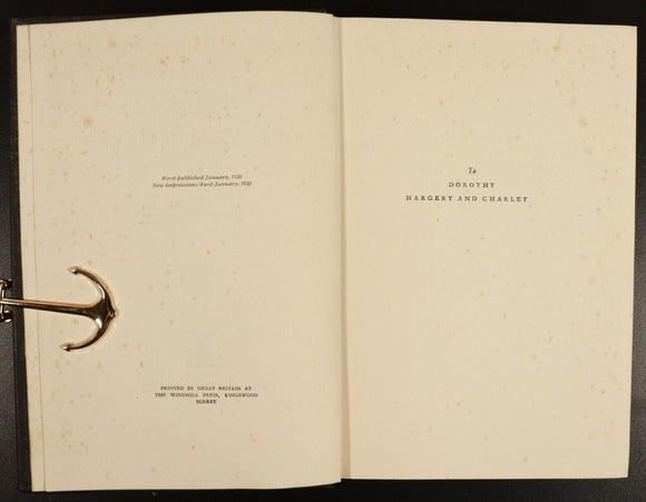 1930 All Our Yesterdays by H. M. Tomlinson Antique British Fiction Book