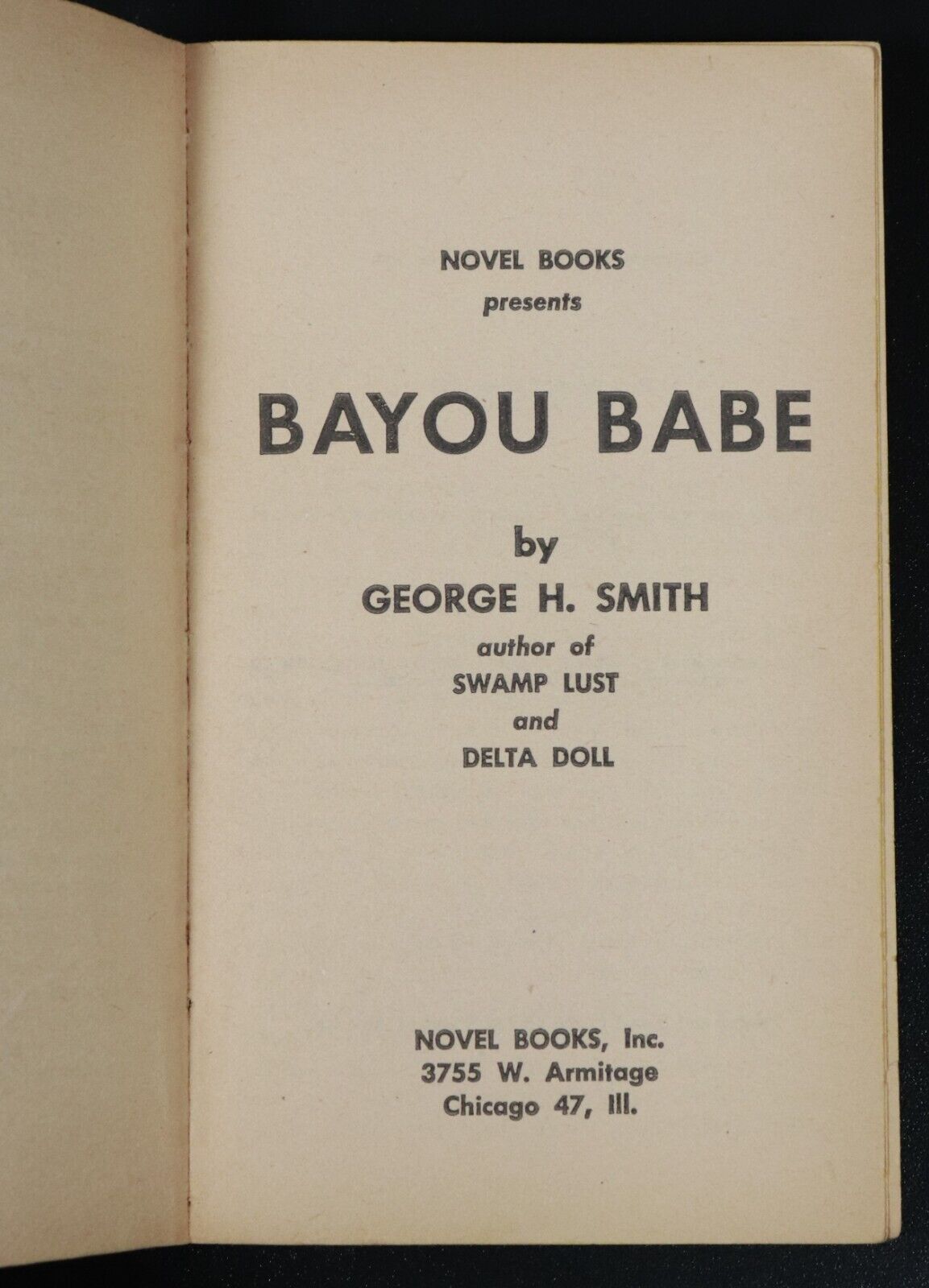 1960 Bayou Babe by George H. Smith 1st Edition Erotic Fiction Book Scarce