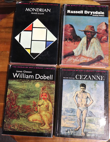 1969 4vol The World Of Art Library Vintage Art Book Mondrian Cezanne Dobell etc - 0