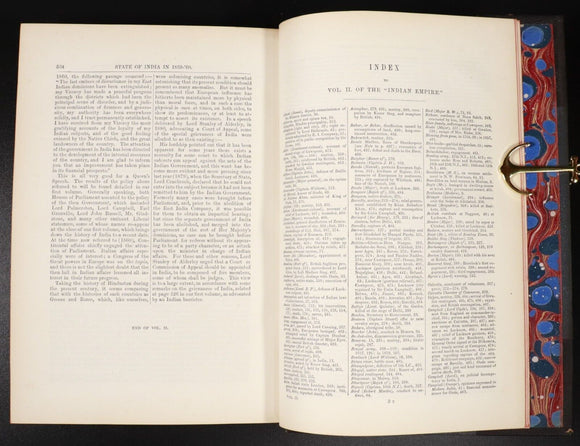 c1880 3vol Our Indian Empire by R Montgomery Martin Antiquarian History Book Set