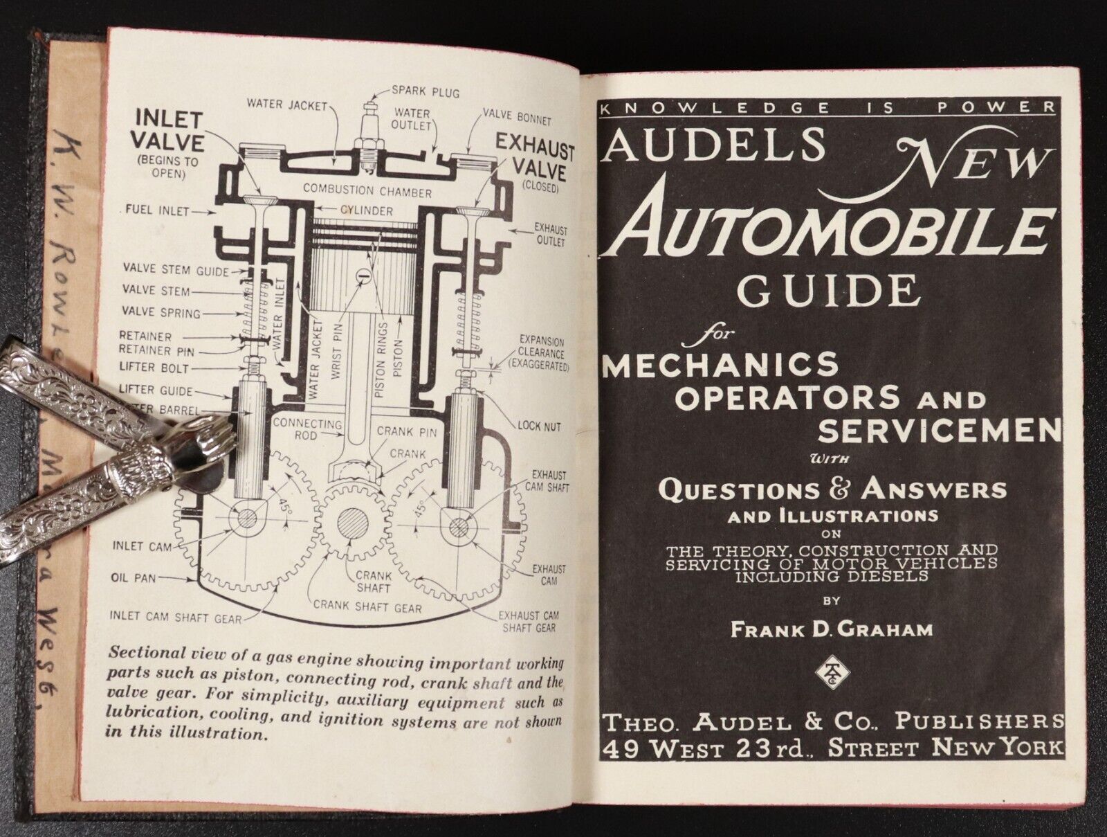 1940 Audels New Automobile Guide by Frank D. Graham Antique Automotive Book