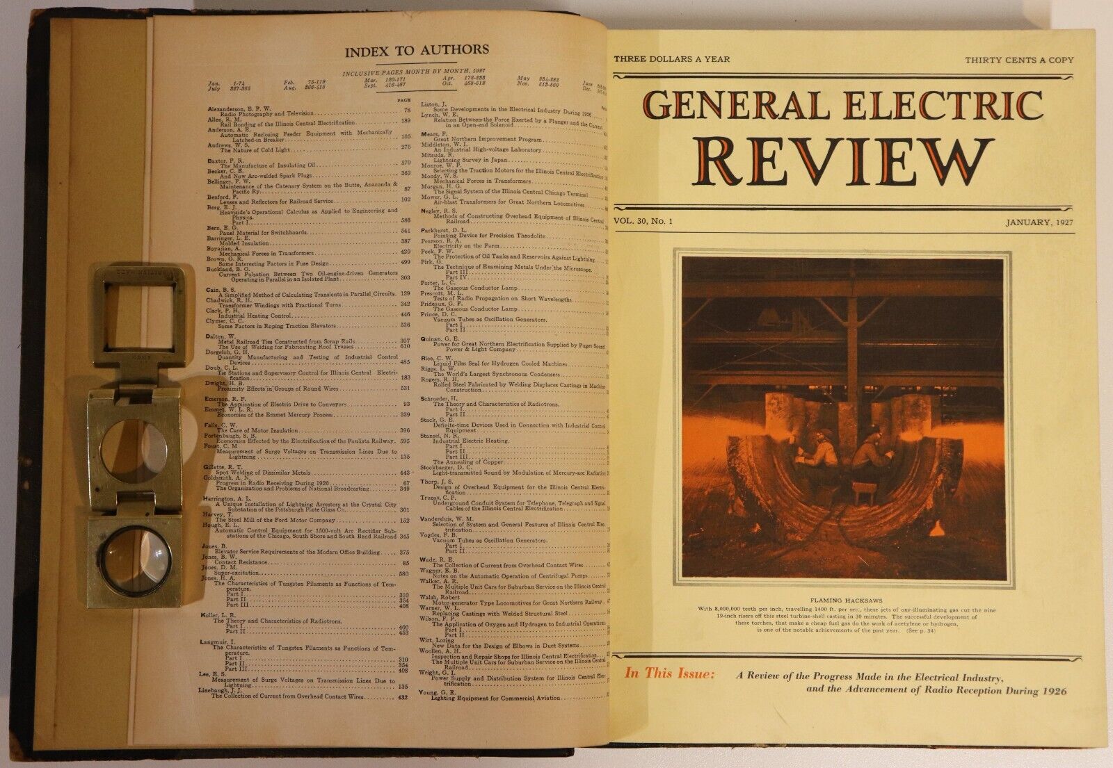 1927 General Electric Review Magazine Antique American Technical Reference Book