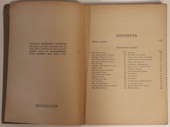 c1920 4vol Lloyd's Sixpenny Dickens by Charles Dickens Antique Fiction Books
