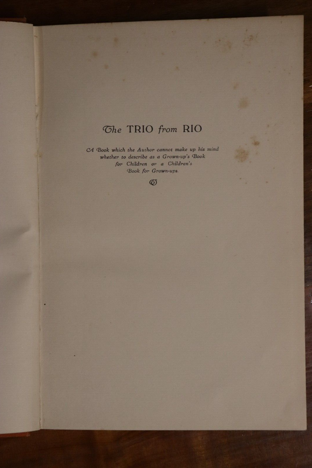 1942 The Trio From Rio by A. Mickle 1st Edition Antique Australian Fiction Book