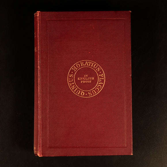 1893 The Works Of Horace Antique Roman Literature Book Poetry Quintus Flaccus