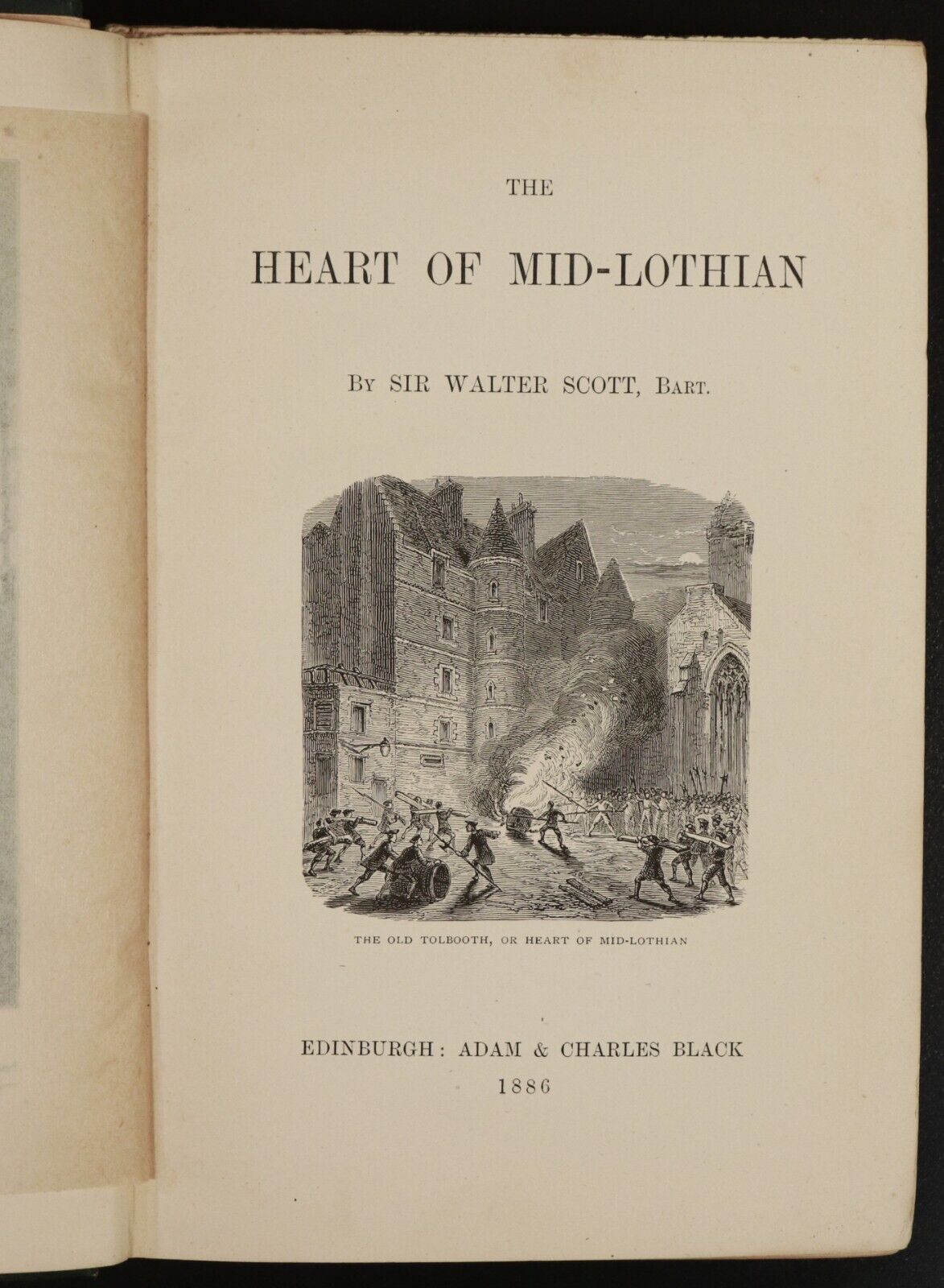 1886 Heart Of Mid-Lothian by Walter Scott Antique Fiction Book Waverley Novels