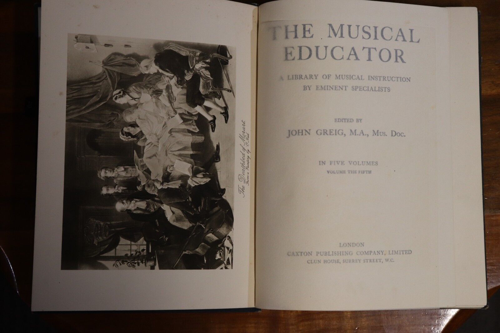 c1910 5vol The Musical Educator by John Greig Antique Music Reference Book Set