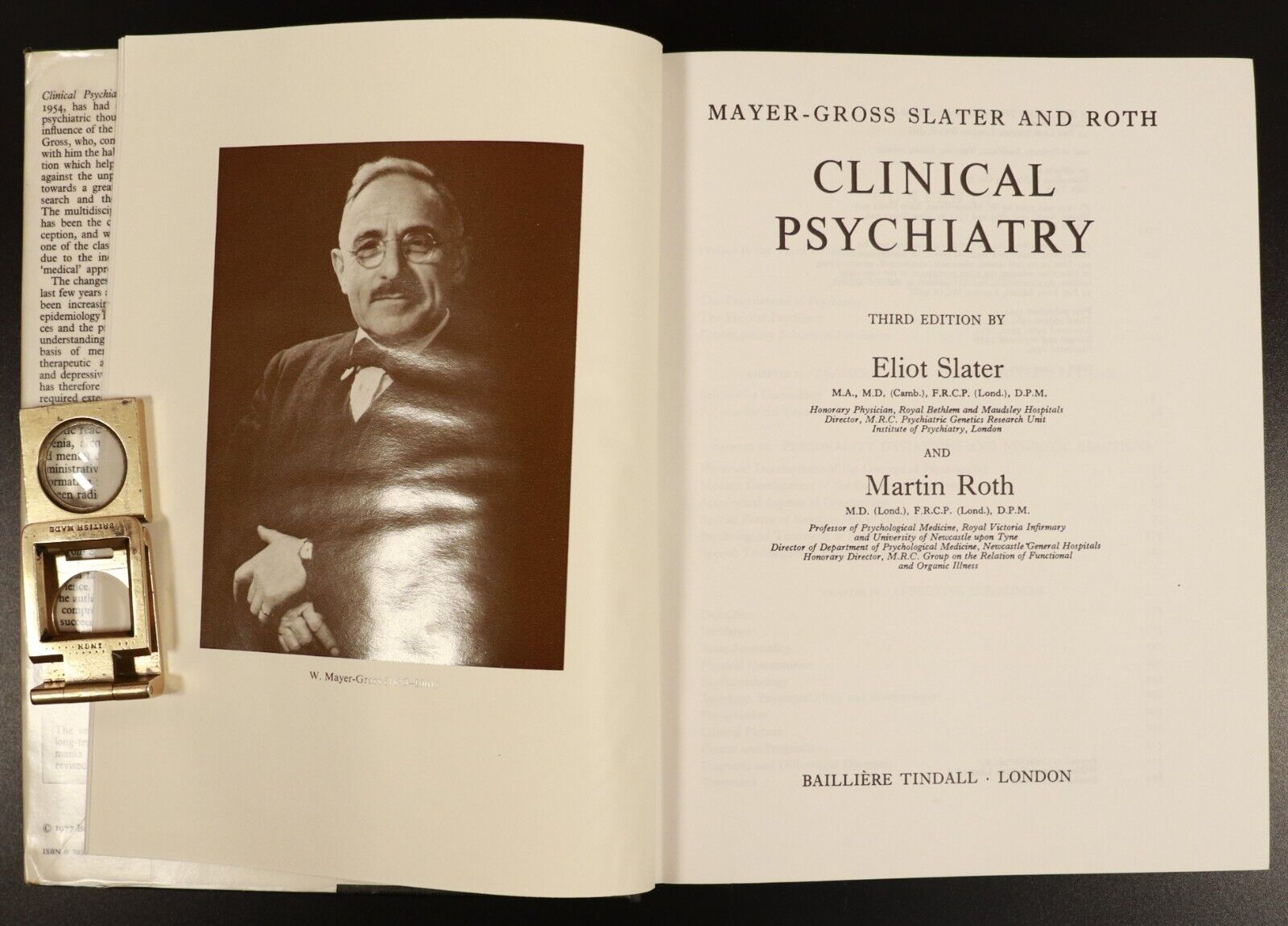 1979 Clinical Psychiatry by Eliot Slater & Martin Roth Medical Reference Book