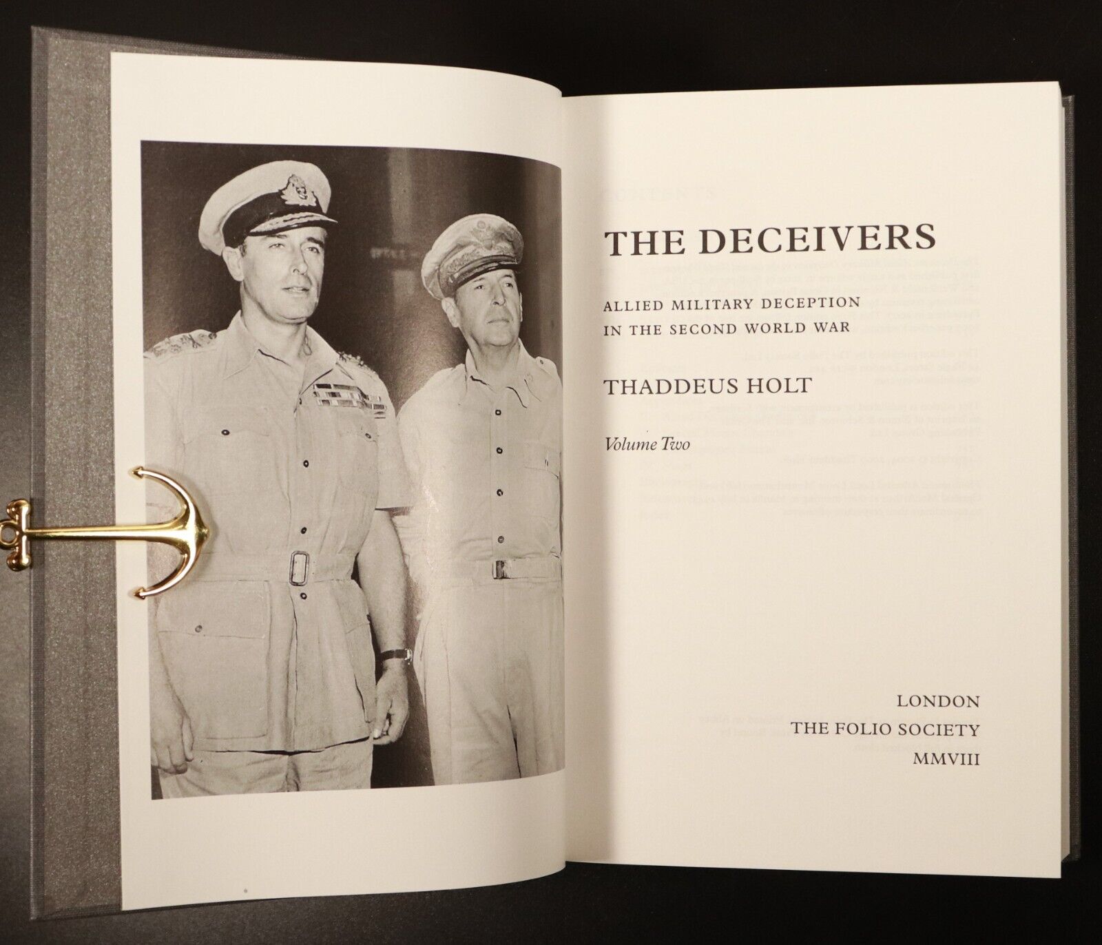 2008 2vol The Deceivers by Thaddeus Holt Folio Society WW2 Military History Book