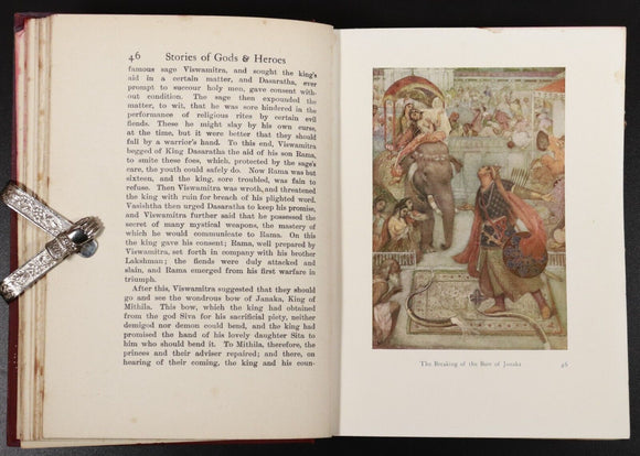 1912 Stories Of Indian Gods & Heroes by W.D. Monro Antique Indian History Book