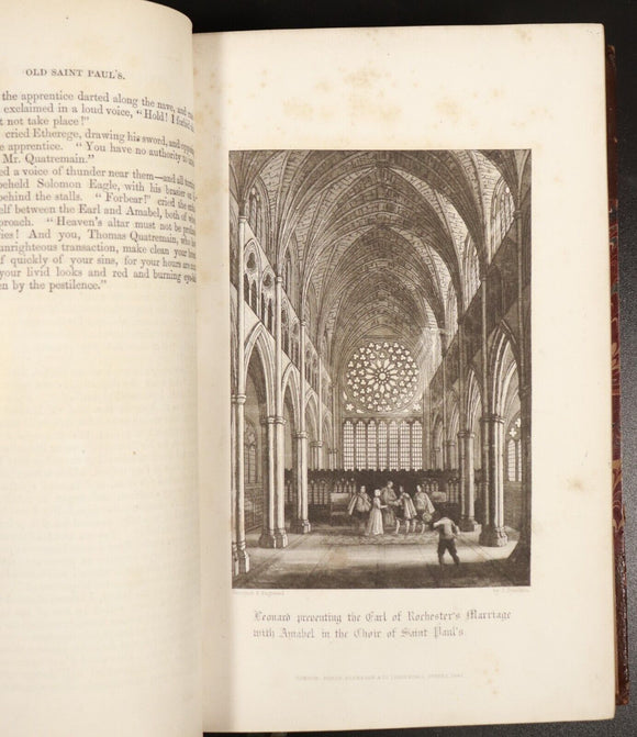 1847 Old Saint Paul's: Plague & Fire by WH Ainsworth Historical Romance Book