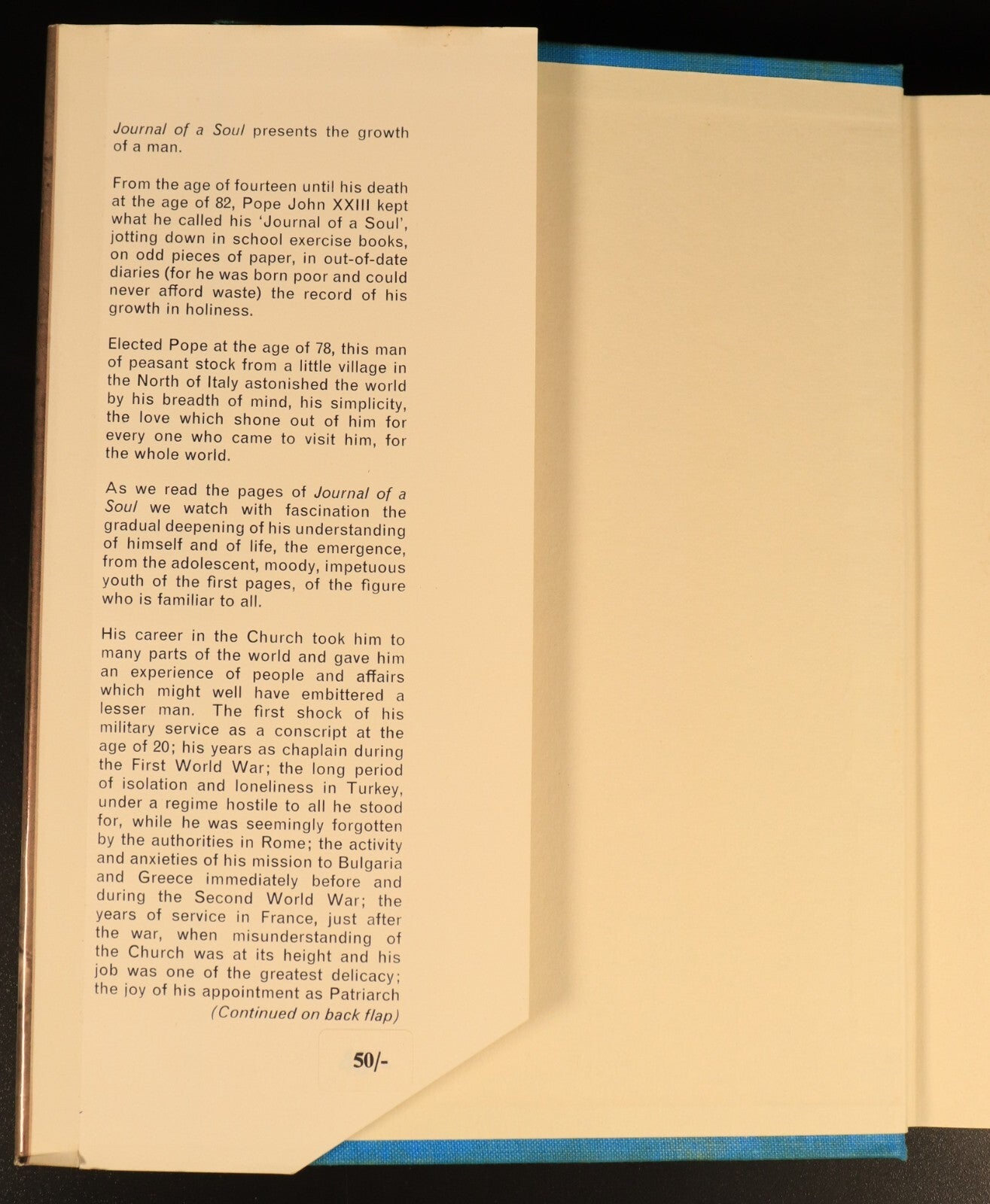 Pope John XXIII Journal Of A Soul 1965 Antique Religious Book D. White Translate