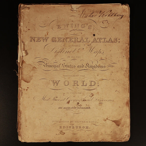 1828 Ewing's New General Atlas Antique Book 27 Maps Oliver & Boyd Edinburgh