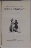 c1879 2vol Martin Chuzzlewit by Charles Dickens Antique British Fiction Book Set-3
